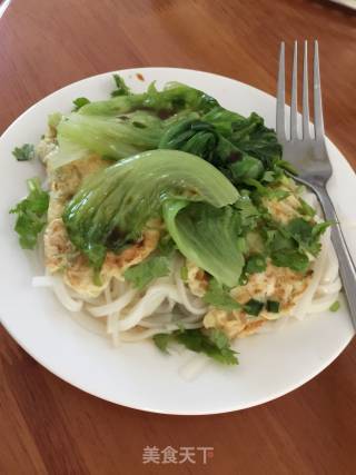 青菜鸡蛋面的做法
