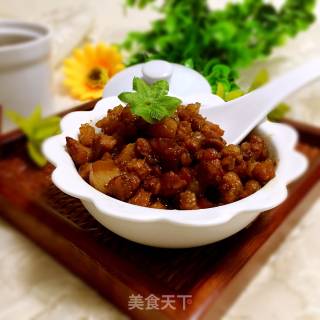 肉丁拌饭酱的做法