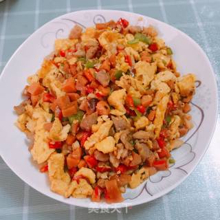 辣椒炒火腿蛋炒肉的做法