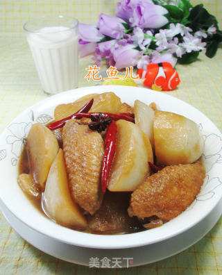 中翅焖萝卜的做法