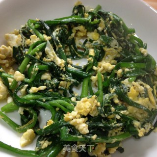孜然韭菜炒蛋的做法