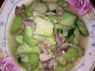 肉片炒丝瓜的做法