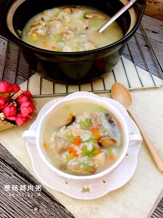 香菇鸡肉粥的做法