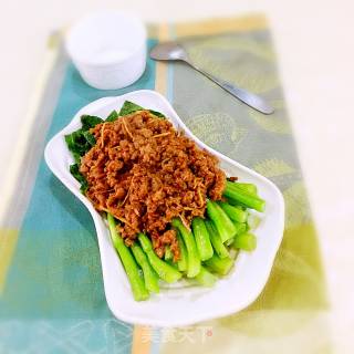 肉末菜芯的做法