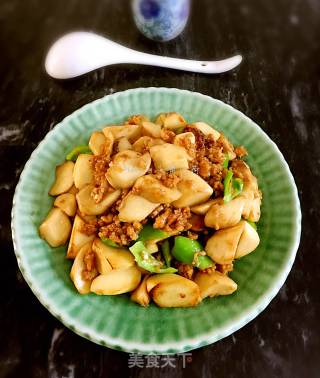 蚝油肉末杏鲍菇的做法