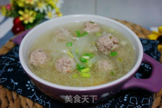 萝卜丝汆肉丸汤的做法