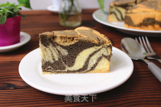 黑芝麻花纹戚风的做法
