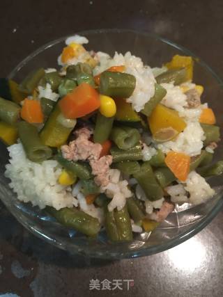 肉末豆角焖饭的做法