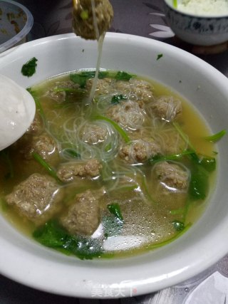 羊肉丸子粉丝汤的做法