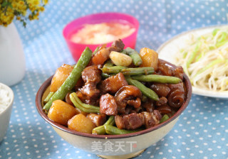 土豆豆角炖五花肉的做法