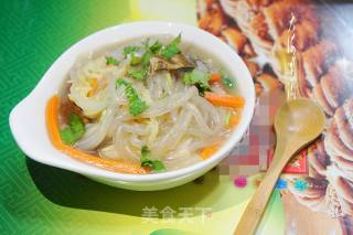 松茸白菜炖粉条的做法