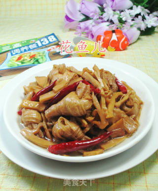 水笋烧豆结的做法