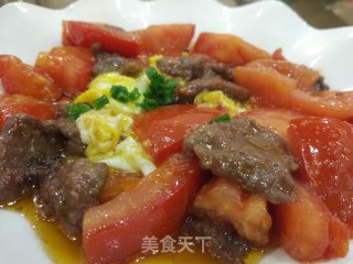 番茄滑蛋牛肉的做法