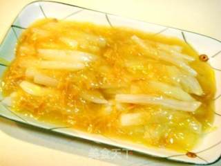 鲜美京味儿菜“干贝扒京白”的做法步骤：5