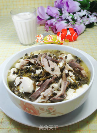 雪菜猪肚煮豆腐的做法