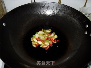 青椒炒鸡心的做法步骤：3