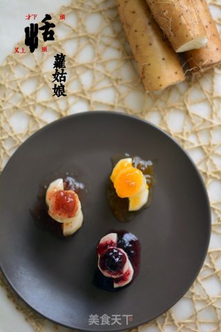 三色果酱山药的做法