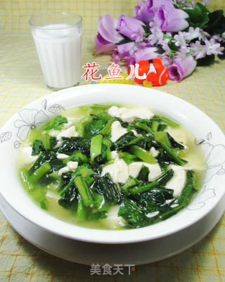 油菜蕻煮豆腐的做法