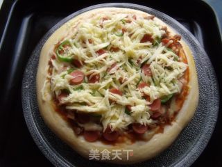 菜鸟也能做到零失败——金枪鱼火腿pizz的做法步骤：4