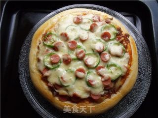 菜鸟也能做到零失败——金枪鱼火腿pizz的做法步骤：4
