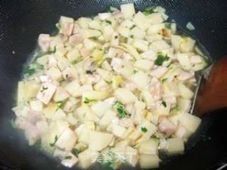 六六大顺--荠菜笋丁&全麦卷的做法步骤：5