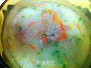 双丝蛋皮粥的做法步骤：2