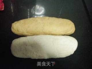 像花儿一样的双色香肠卷的做法步骤：5