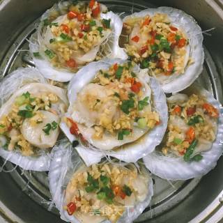 蒜茸粉丝蒸扇贝的做法