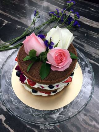 水果鲜花裸蛋糕的做法