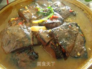 煎猪血的做法步骤：2
