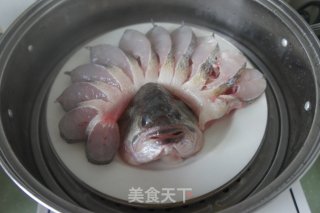 年年有余——孔雀开屏鲈鱼的做法步骤：2