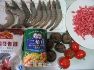 团团圆圆--黄金虾配茄汁肉丸（金凤戏龙珠）的做法步骤：5