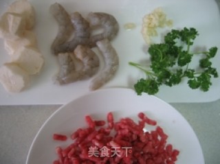 团团圆圆--黄金虾配茄汁肉丸（金凤戏龙珠）的做法步骤：5