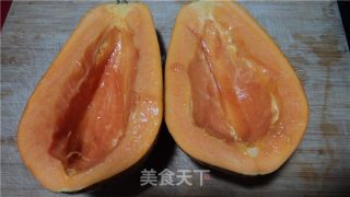 木瓜冰糖炖燕窝的做法步骤：2