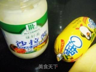 淡奶油吉士花卷面包的做法步骤：3