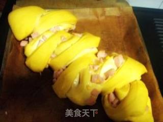 淡奶油吉士花卷面包的做法步骤：3