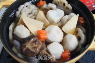 【MOMO年夜菜】五福临门 日式根菜杂煮的做法步骤：7