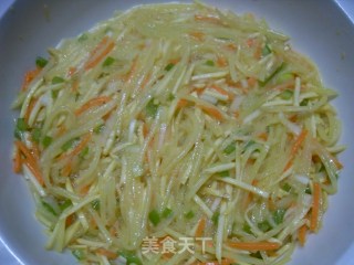 土豆丝鸡蛋煎饼的做法步骤：3