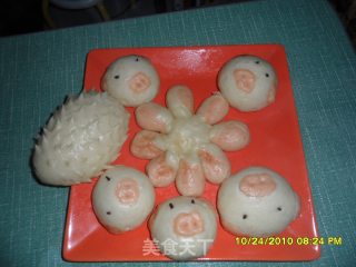花样馒头的做法步骤：2