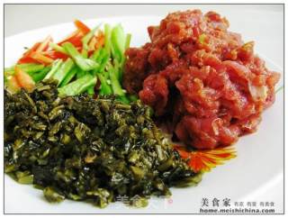 雪菜肉丝的做法步骤：2