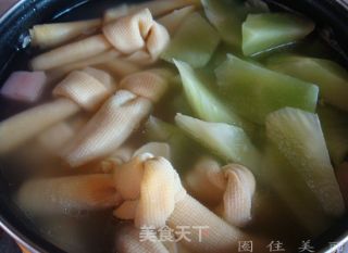 莴笋版腌笃鲜的做法步骤：2