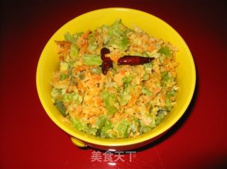 芹菜胡萝卜拌面的做法步骤：2