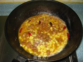 咖喱土豆鸡肉饭的做法步骤：2