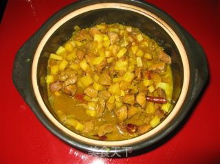 咖喱土豆鸡肉饭的做法步骤：2