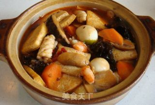 八珍豆腐煲的做法步骤：2