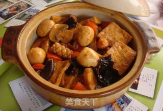 八珍豆腐煲的做法步骤：2