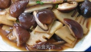 炒冬菇笋的做法步骤：2