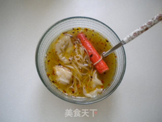 酸辣馄饨面的做法步骤：2