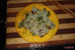 蛋卷腊味八宝饭的做法步骤：2