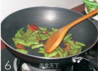 腊肉炒四季豆的做法步骤：3